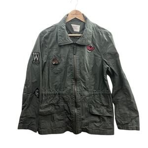 Ashley By 26 Int'l Utility Collection Jacket  Women Large Army Green w/‎ Patches